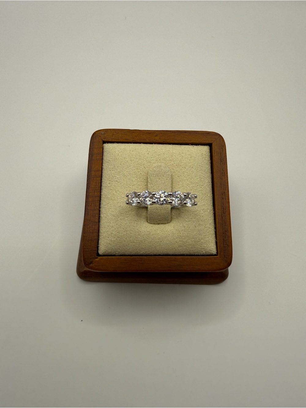 GRA Certified 1.5 CT Moissanite Anniversary Band Size 7